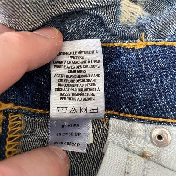 Aeropostale Midi Women's Denim‎ Rolled Hem Ripped Jean Shorts Size 2 - Picture 8 of 12